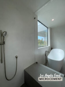 microcement shower tub